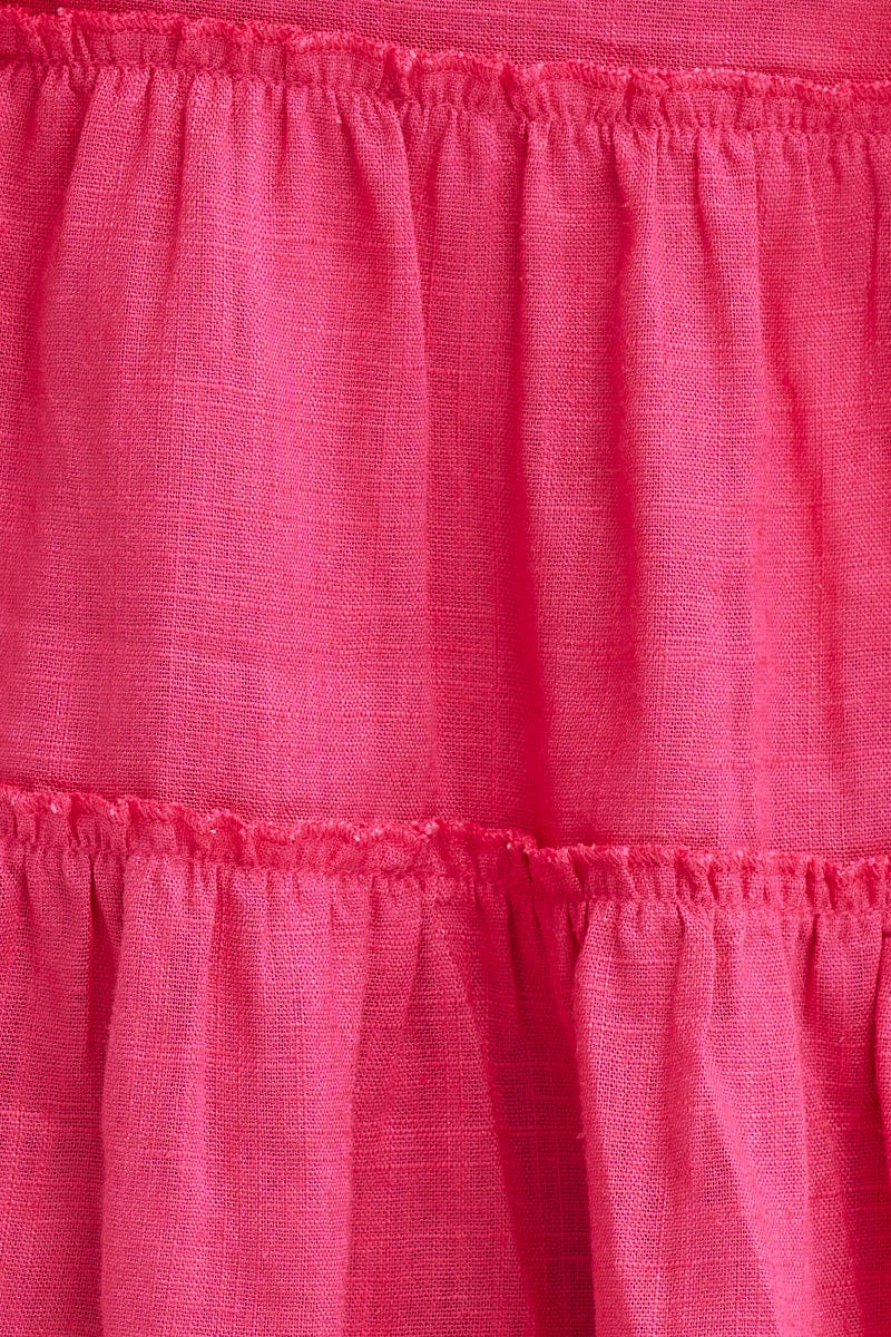 Pink Peplum Top Short Sleeve