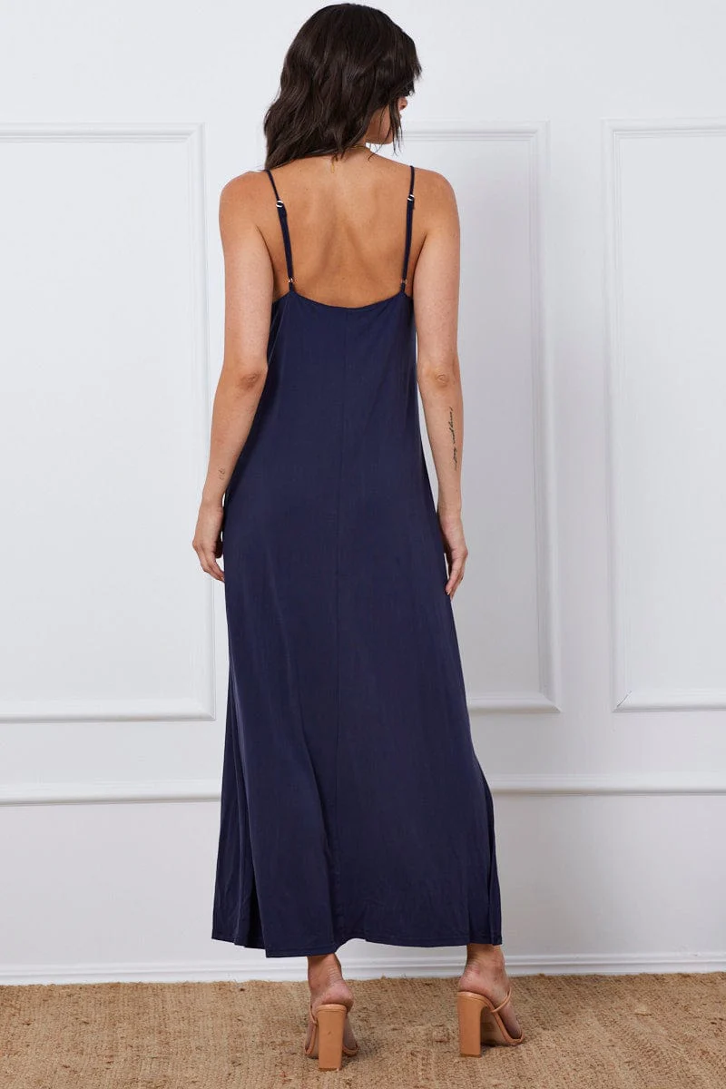 Grey Maxi Dress V Neck