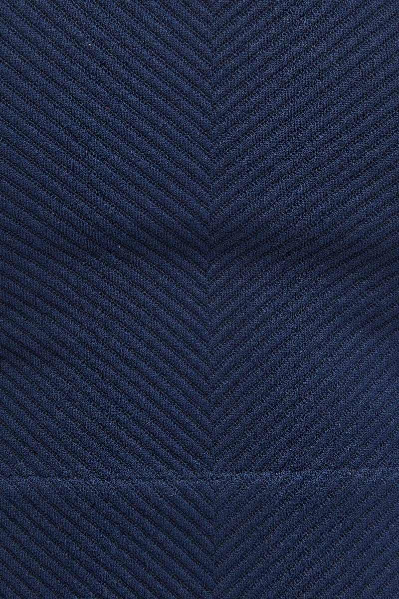 Blue Bralette Seamless Rib