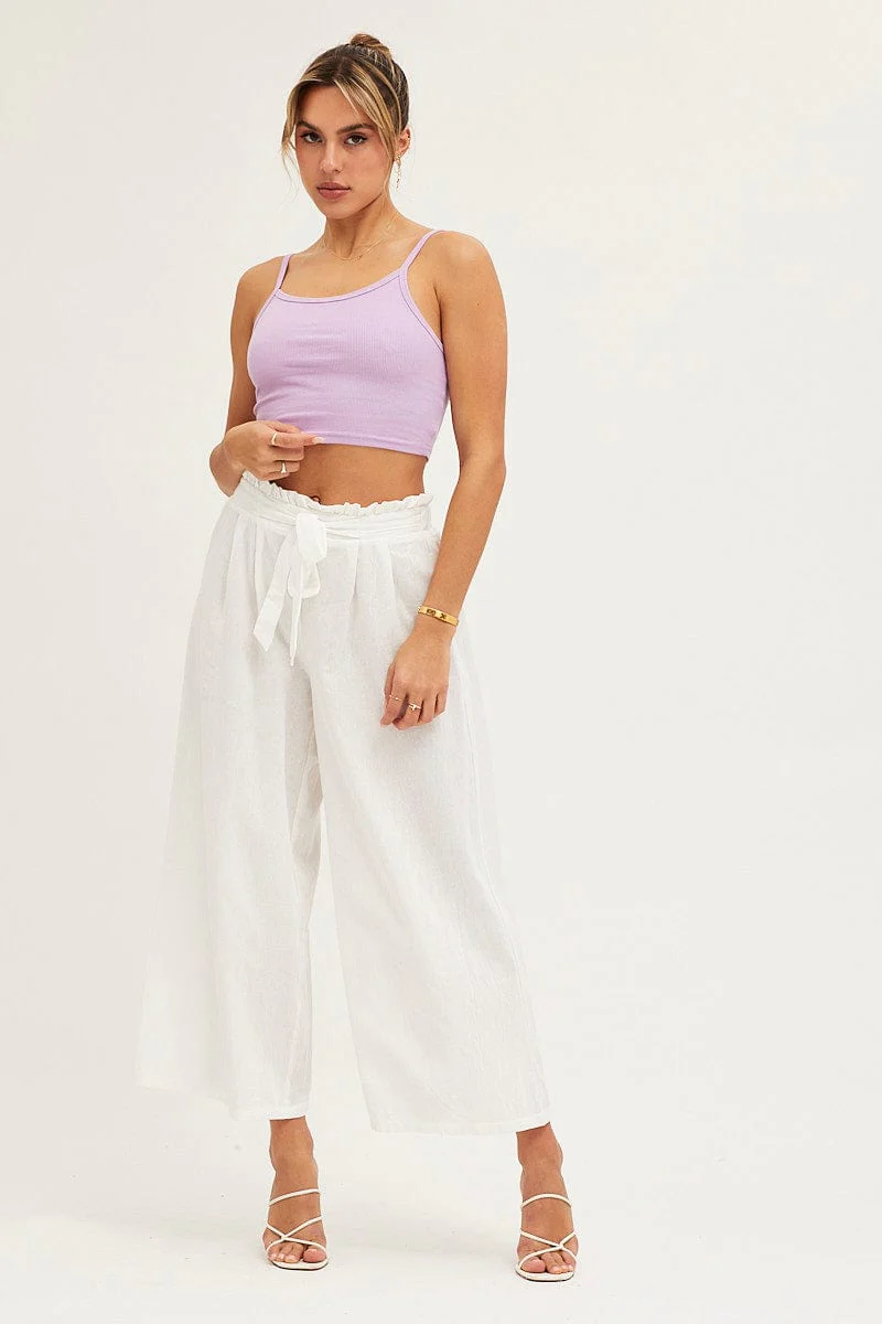 Purple Crop Singlet Top