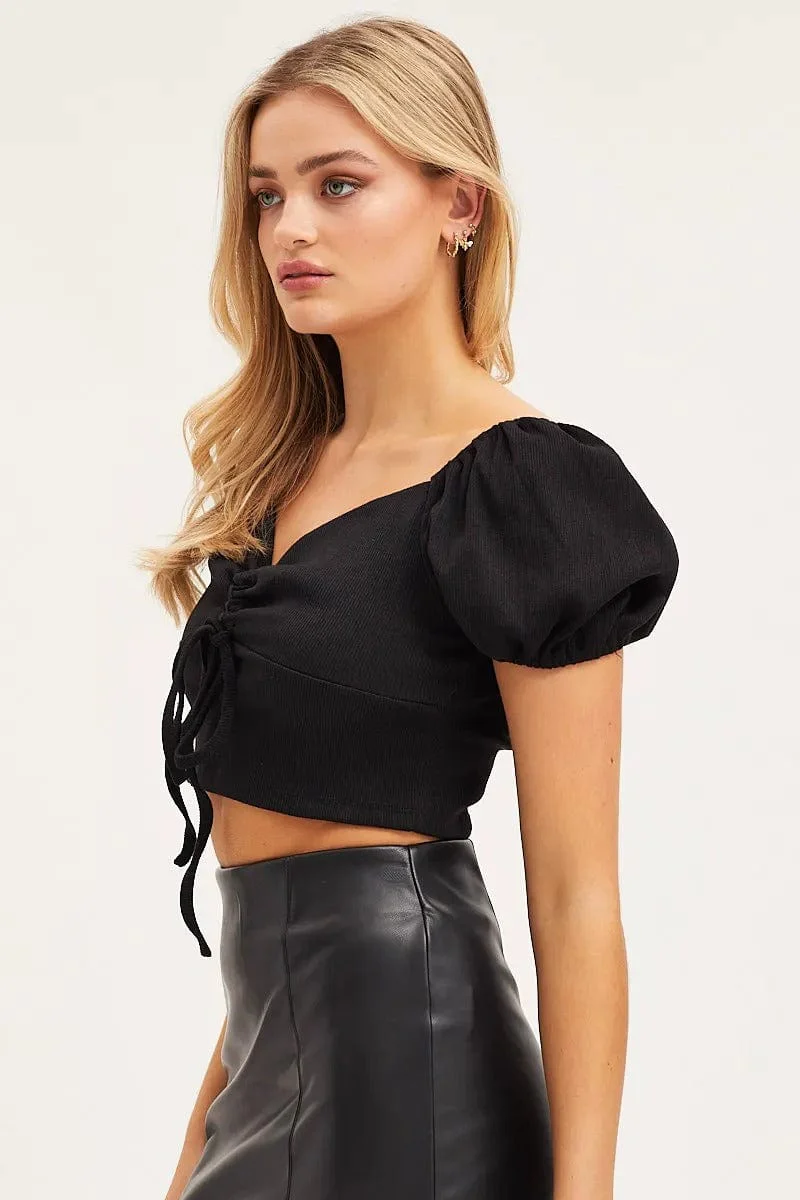 Black Top Short Sleeve Cami
