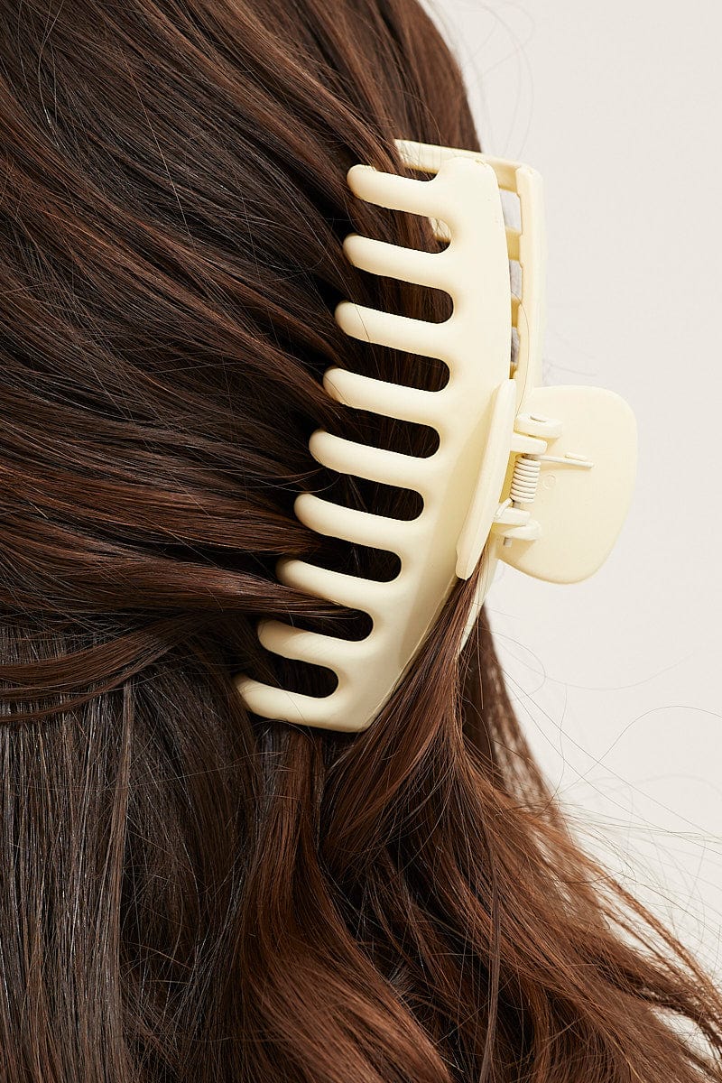 White Classic Claw Clip