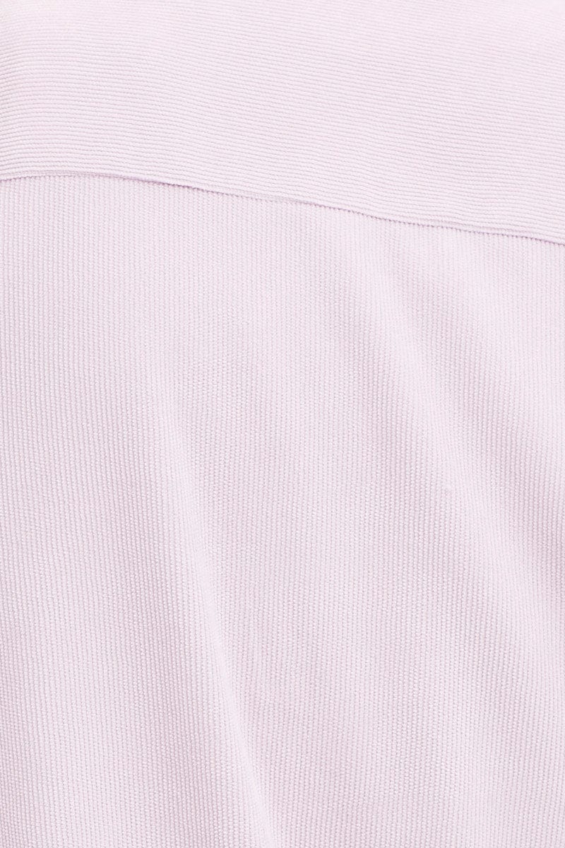 Purple Shirt Top Long Sleeve Collared Corduroy