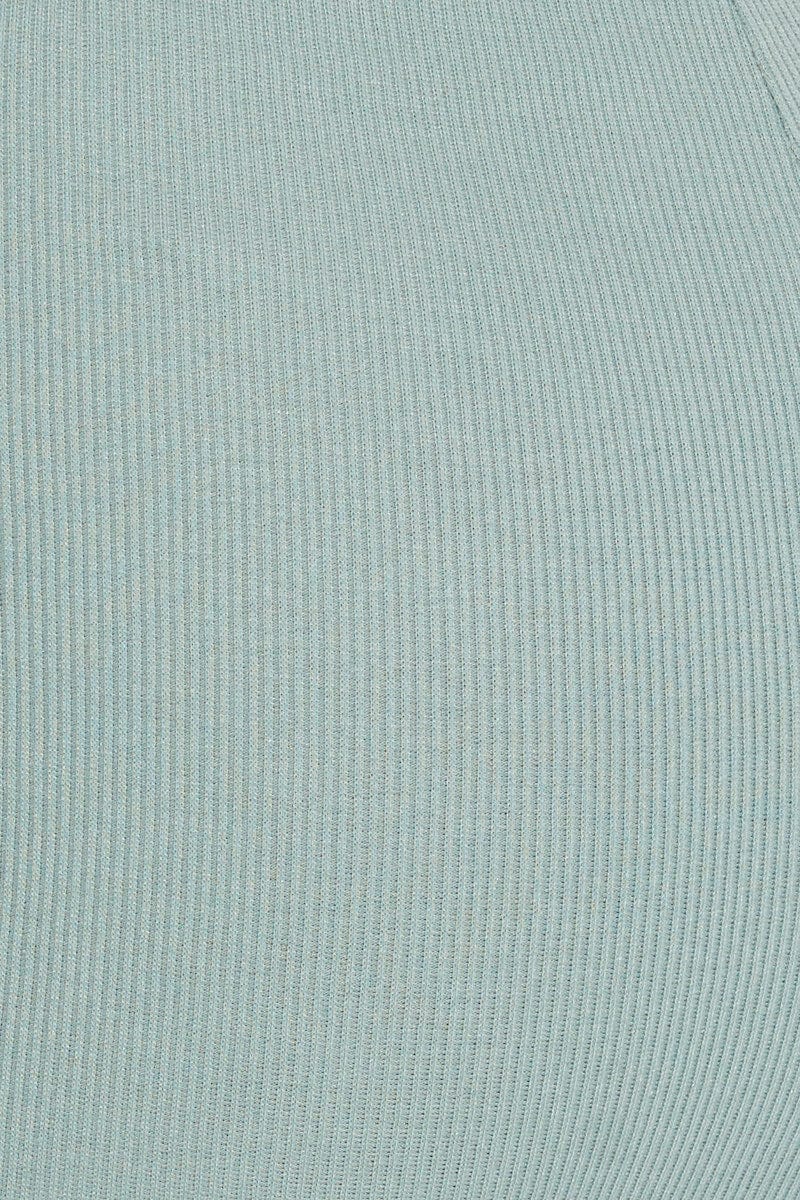 Green Midi Dress Adjustable Straps Cut Out Jersey Rib