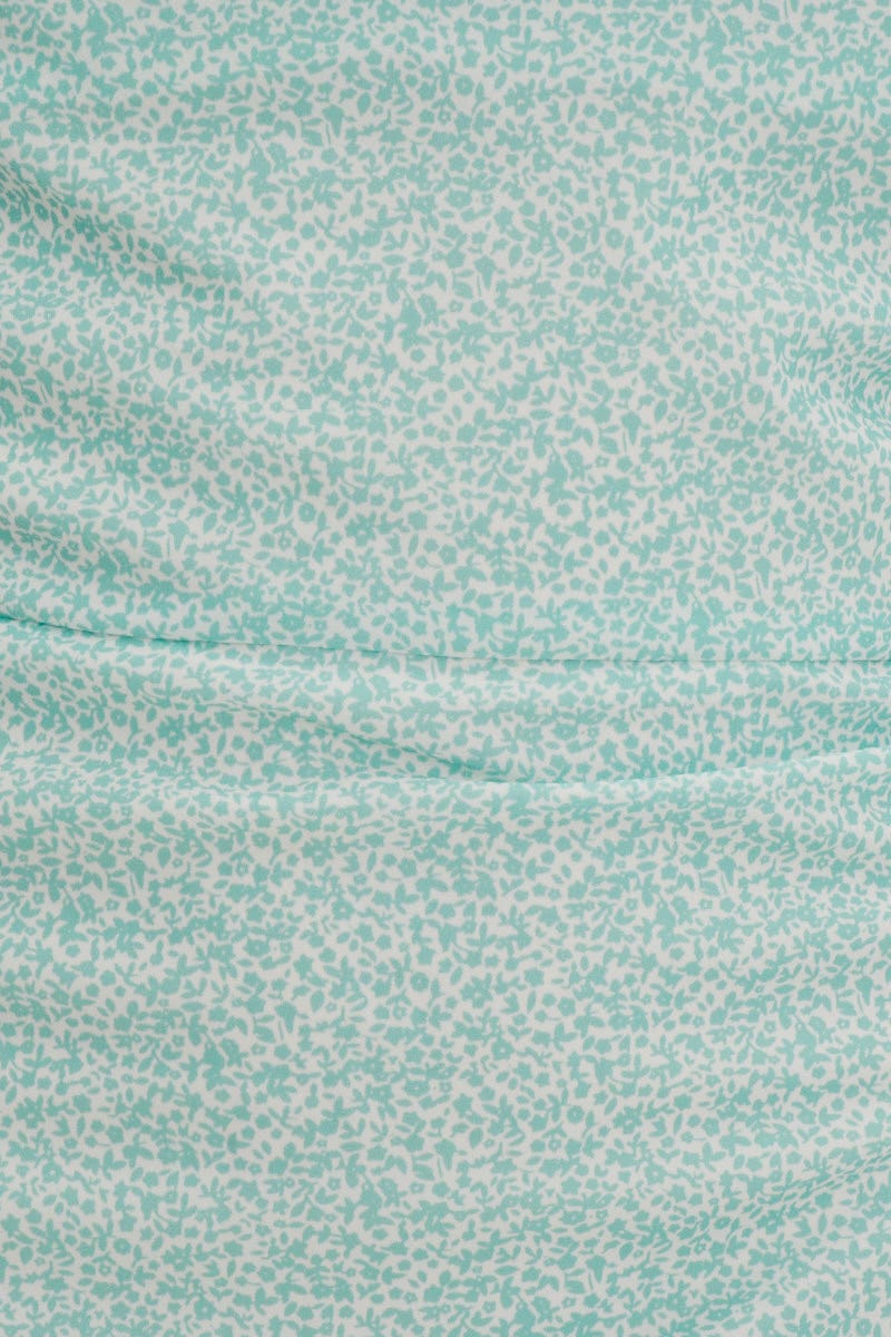 Print Cowl Neck Drawstring Slip Dress