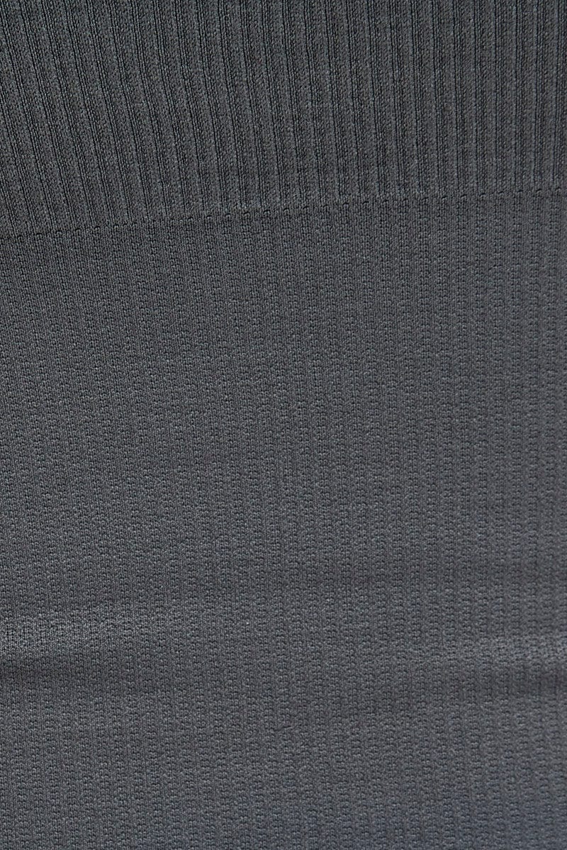 Grey Crop Singlet Top Seamless