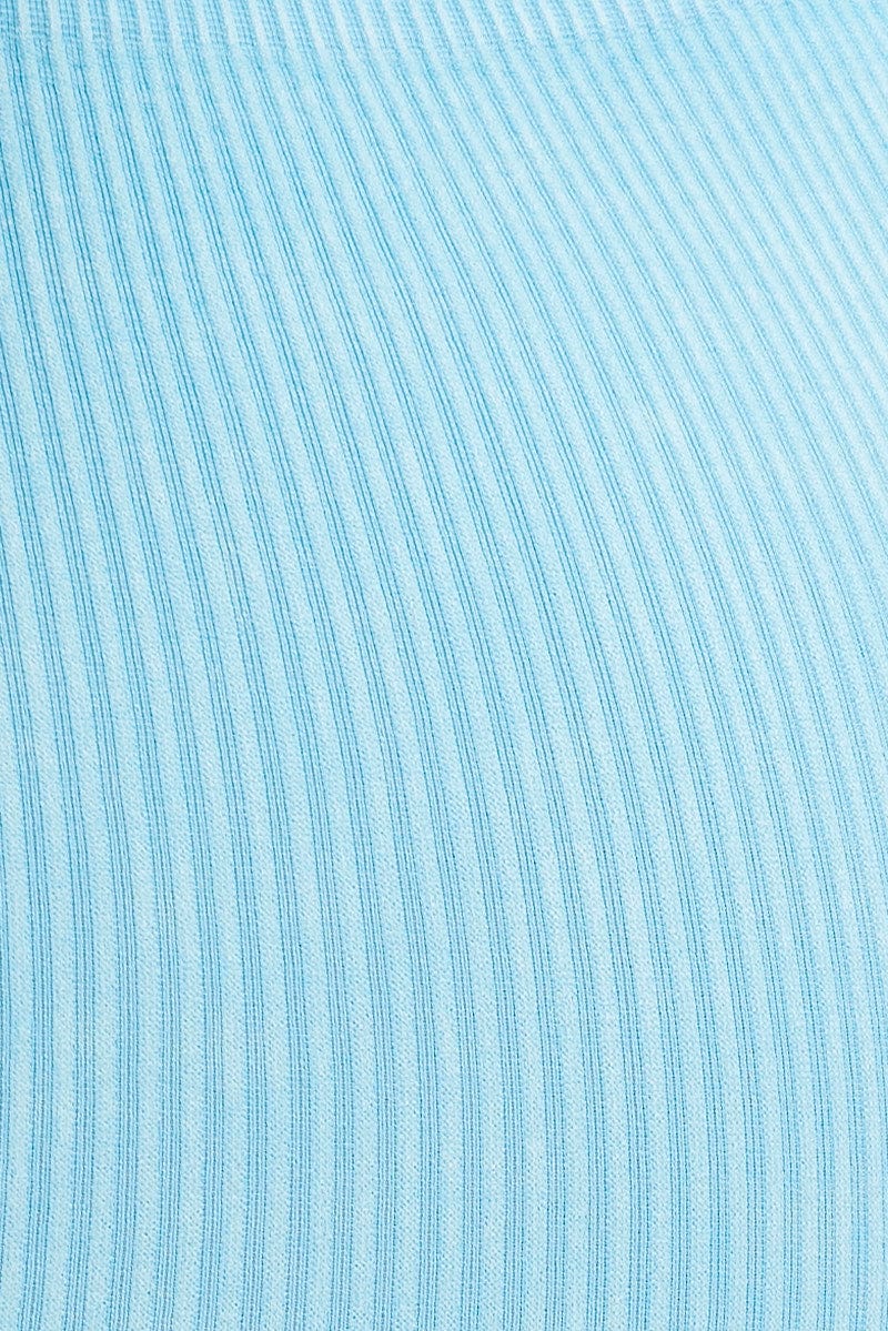 Blue Crop Singlet Top Seamless