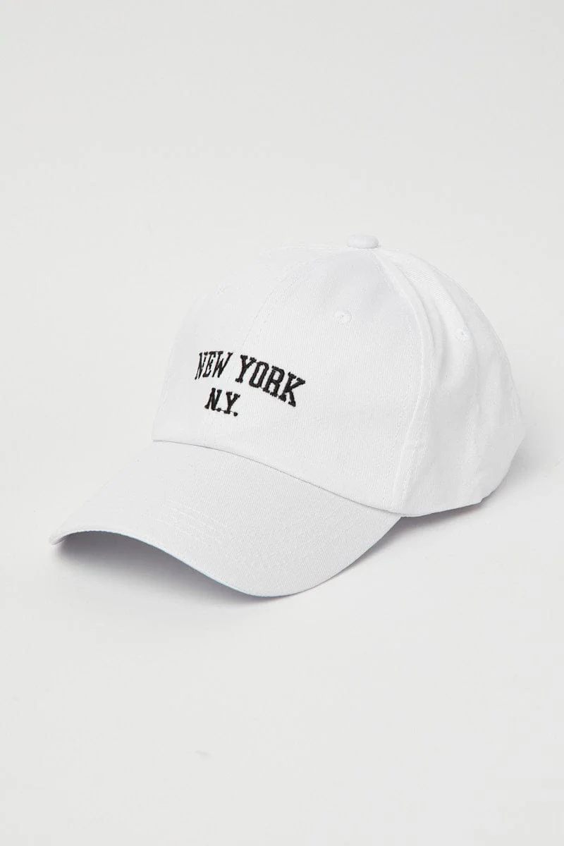 White New York Dad Cap