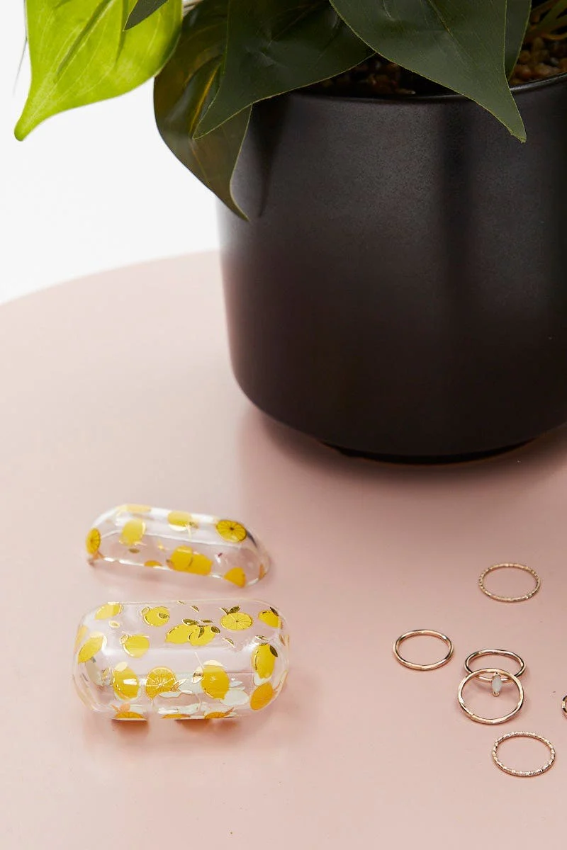 Print Cute Lemon Print Air-Pod Case