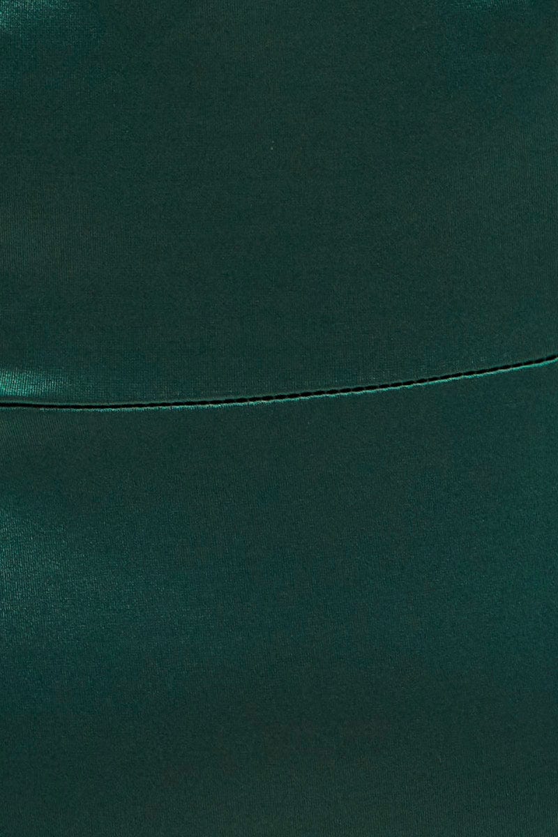 Green Deep V Neck Corset One Piece Bodysuit