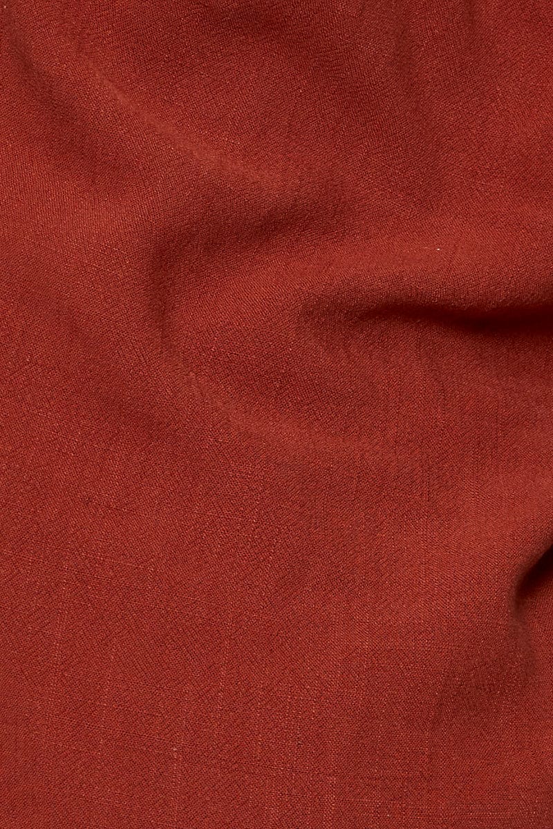 Brown Halter Top Sleeveless Tie Up