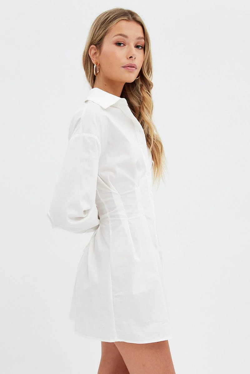 White Shirt Dress long Sleeve