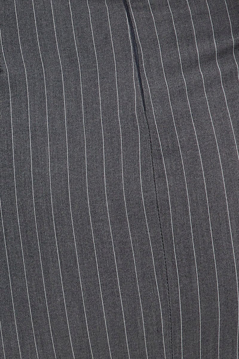 Grey Stripe Bodycon Dress Strapless Boob Tube Mini