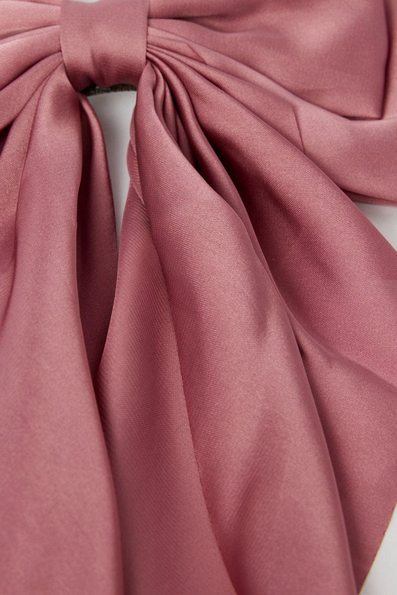 Pink Large Bow Hair Clip