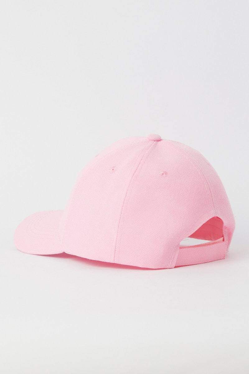 Pink Plain Black Baseball Cap