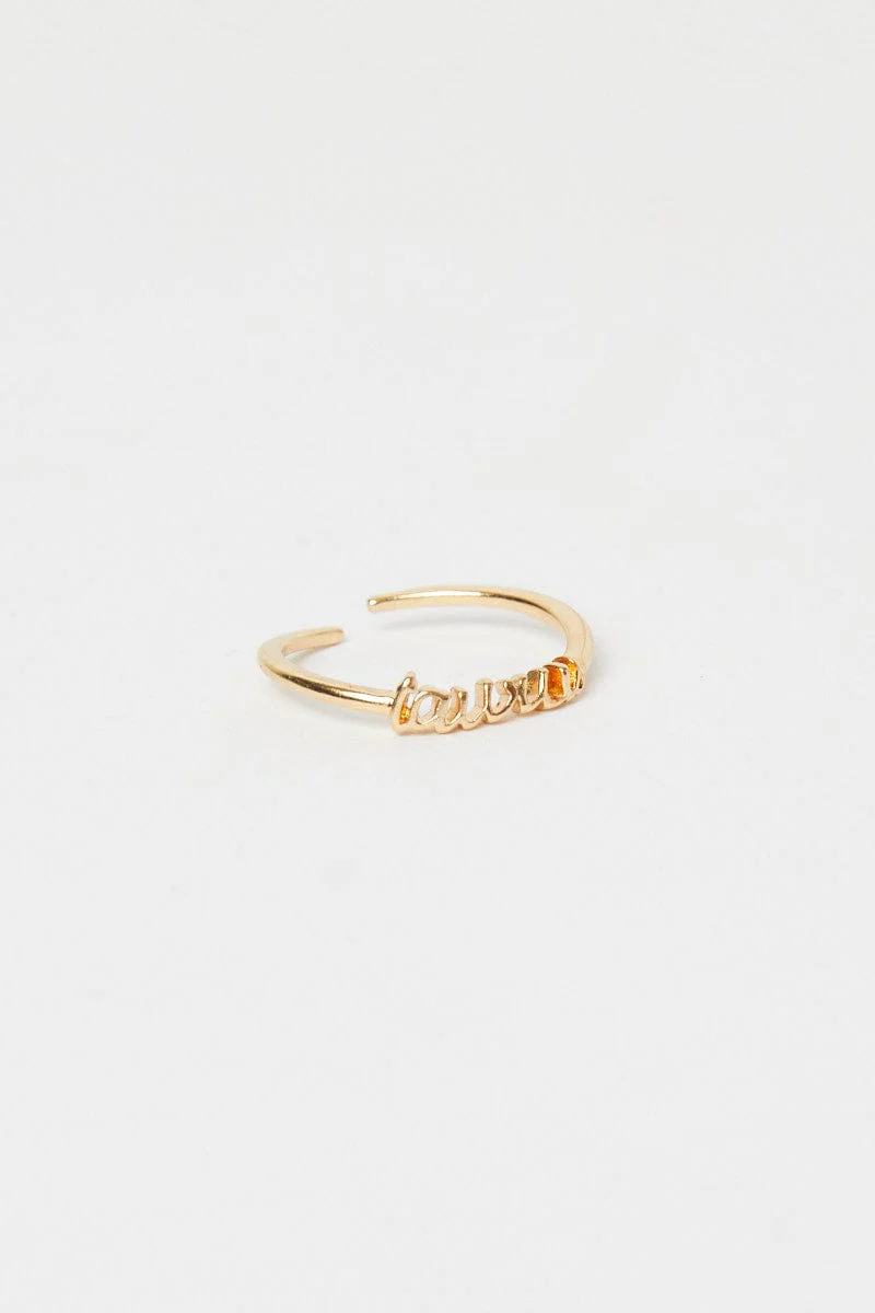 Metallic Taurus Zodiac Star Sign Ring