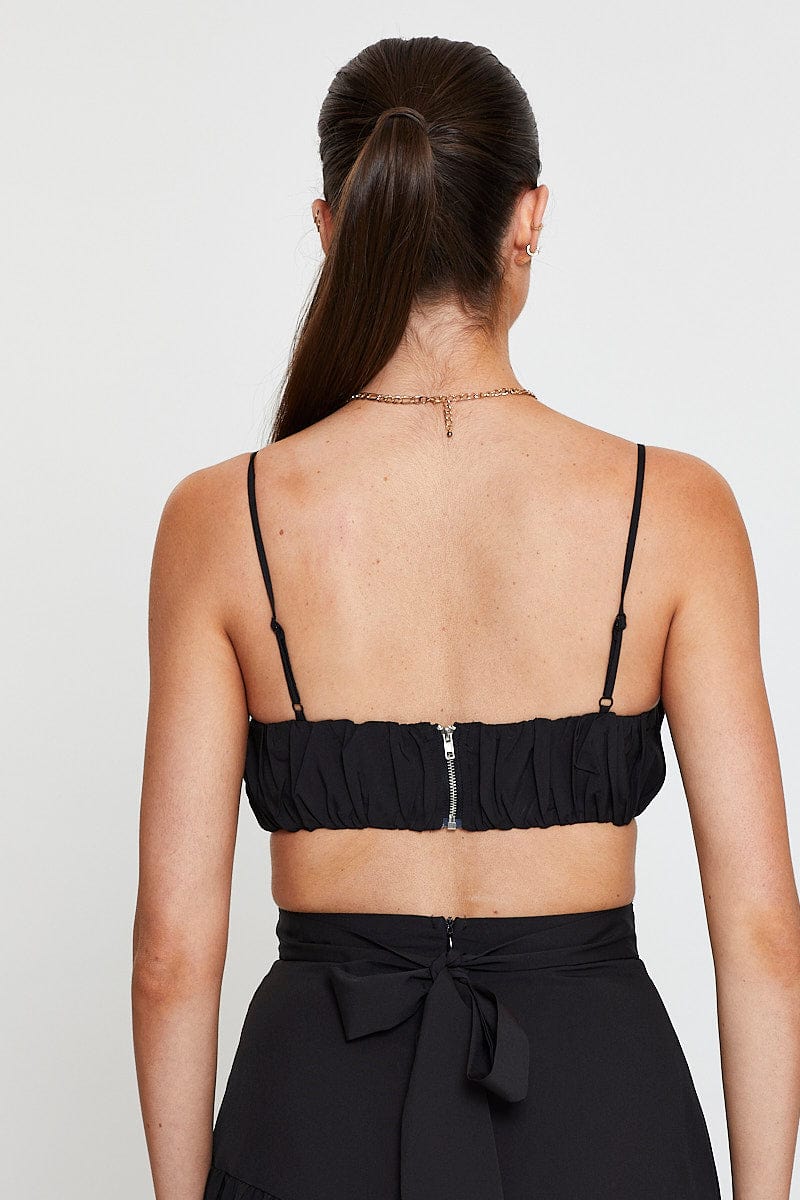 Black Bralette Top Sleeveless