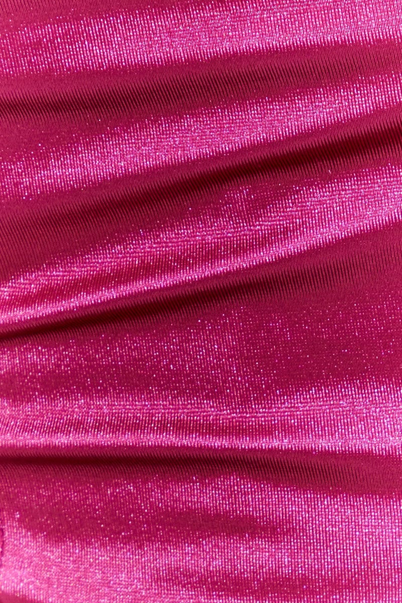 Purple Satin Corset Drawstrings Crop