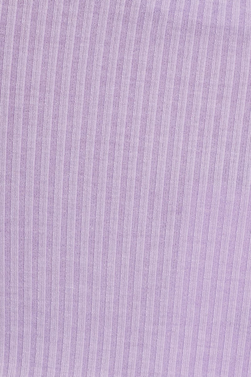 Purple Ruched Drawstring Ruffle Cami