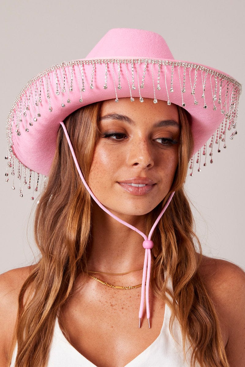 Pink Festival Cowboy Hat