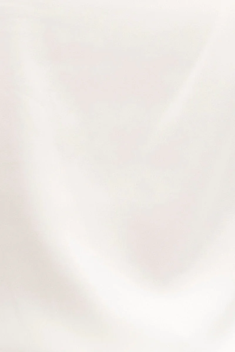 White Pyjamas Set Scoop Neck Cami Top & Shorts Satin