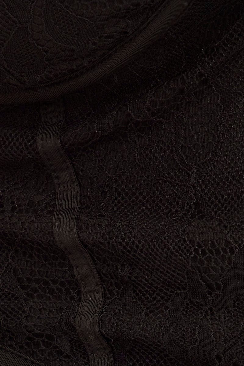 Black Corset Top Singlet Lace