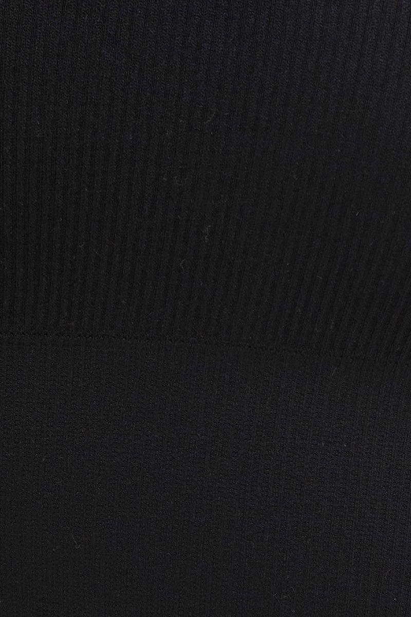Black Crop Singlet Top Seamless