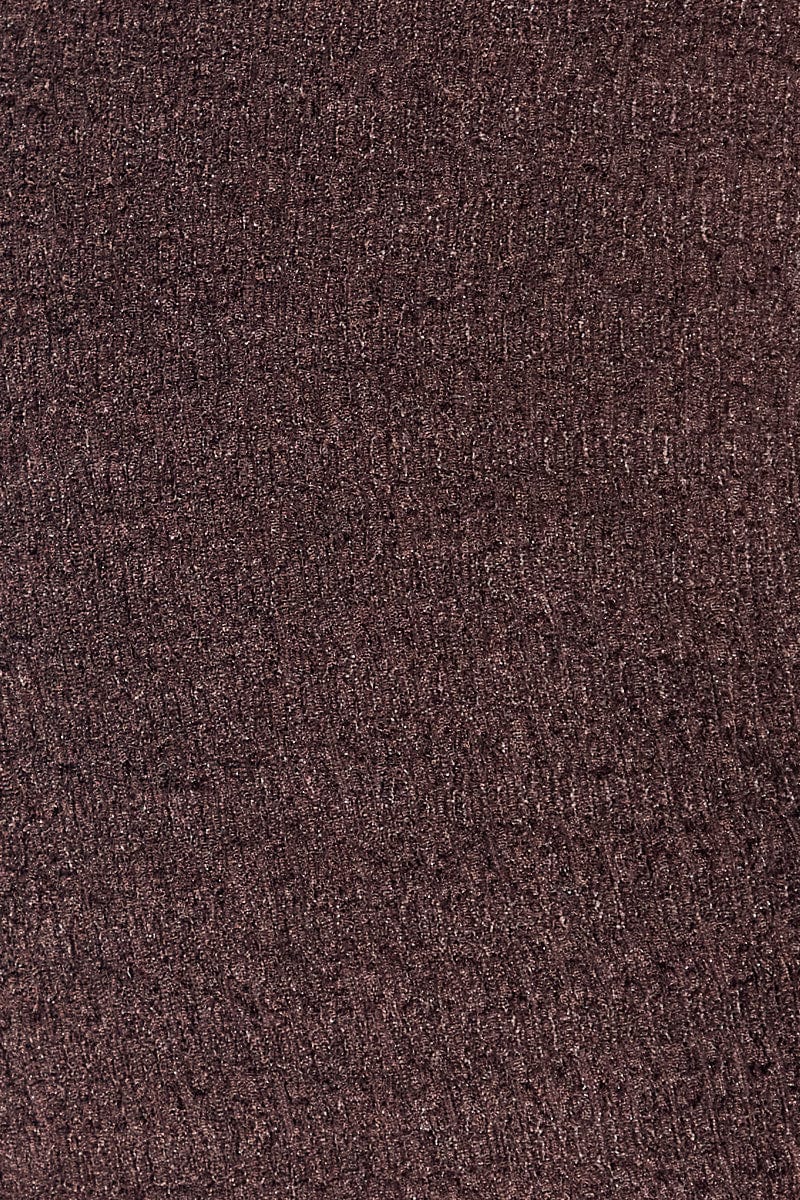 Brown Textured Top Front Tie