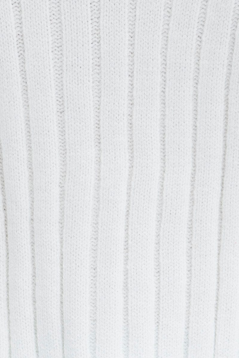 White Zip up Cardigan