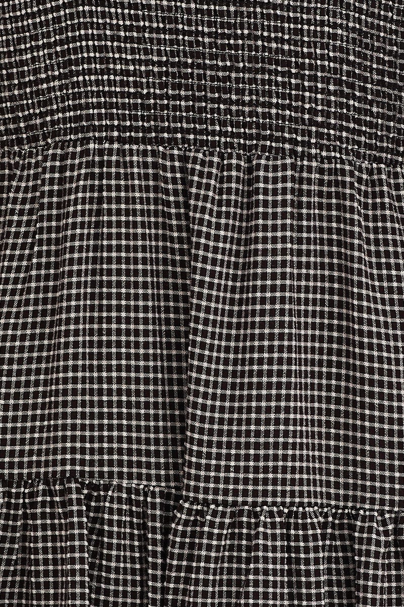 Check Mini Dress Short Sleeve