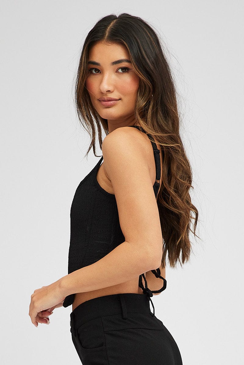 Black Corset Top Texture