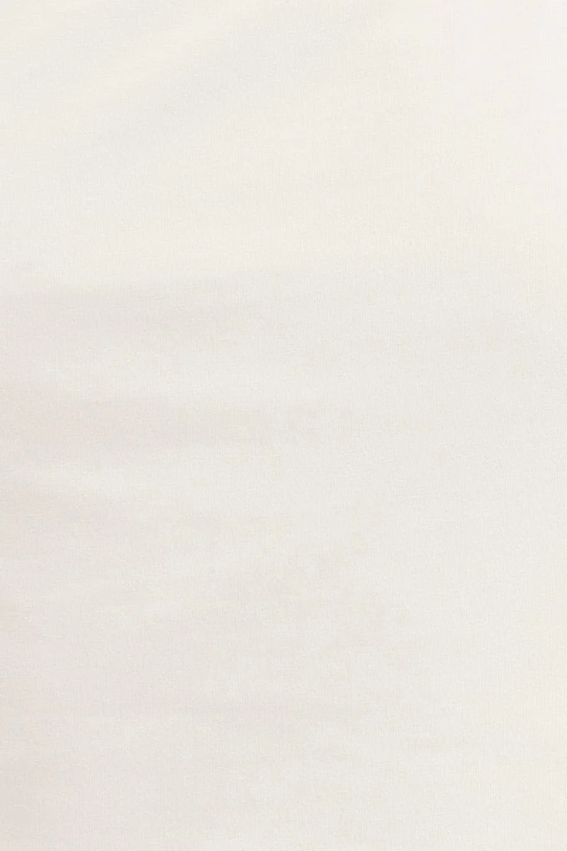 White T Shirt Short Sleeve Crop Cotton