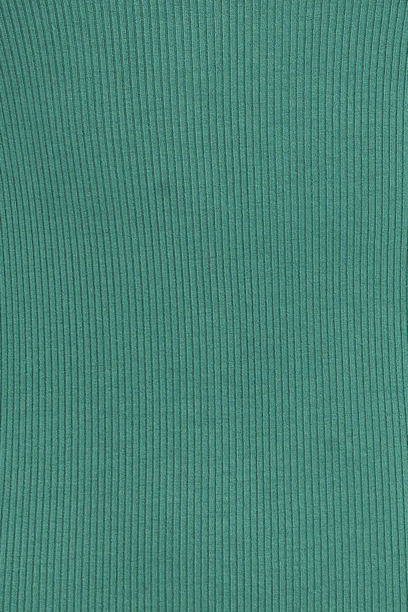 Green Ribbed Dress Sleeveless Bodycon