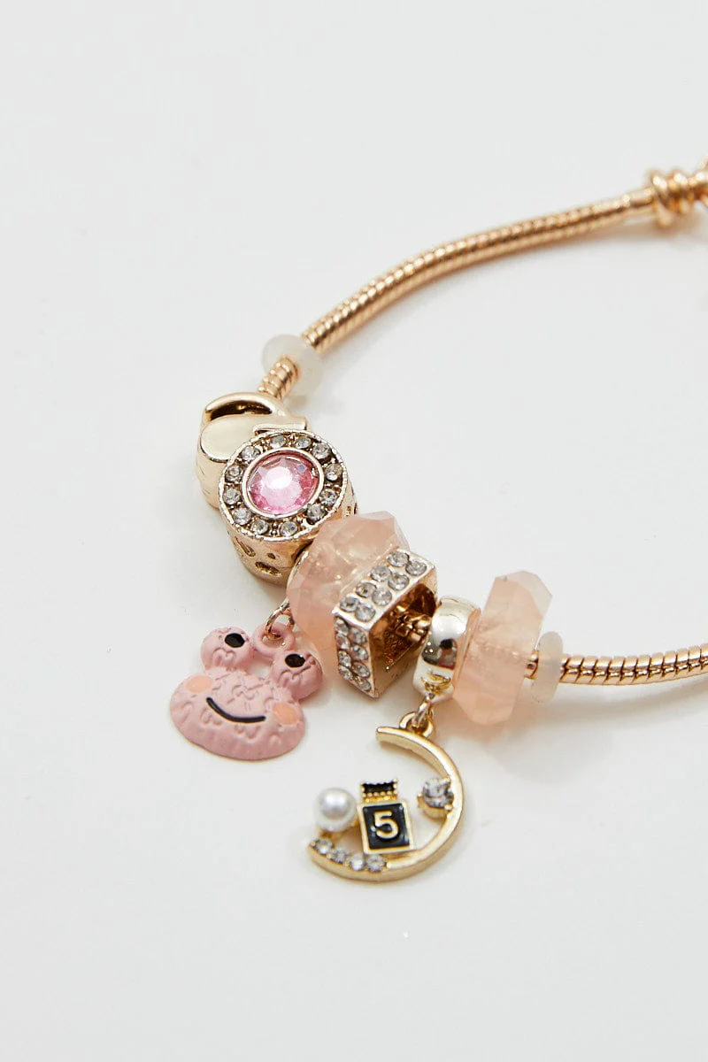 Pink Charm Bracelet