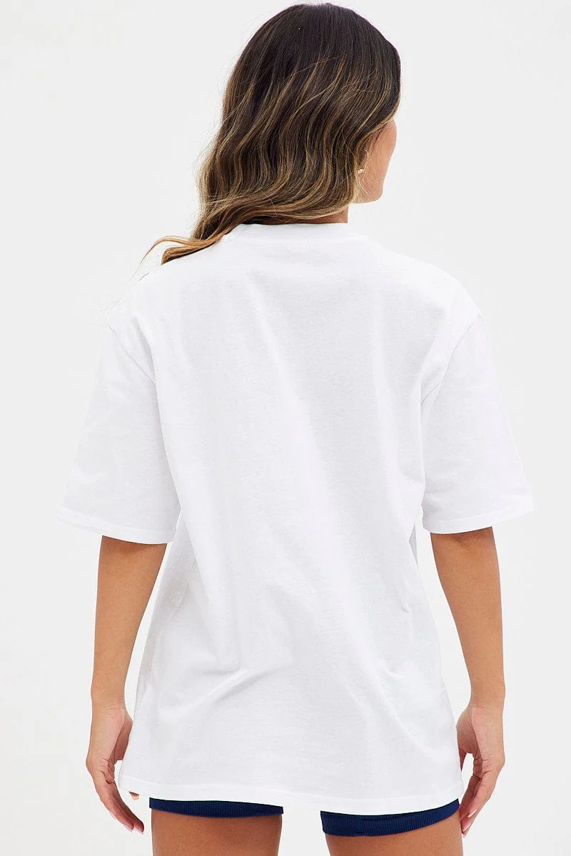 White T Shirt Short Sleeve Crew Neck Berkeley Basketball