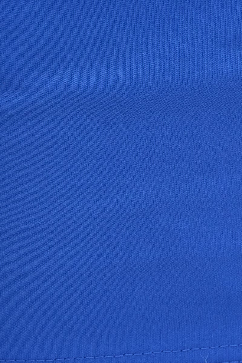 Blue Keyhole Halter Top