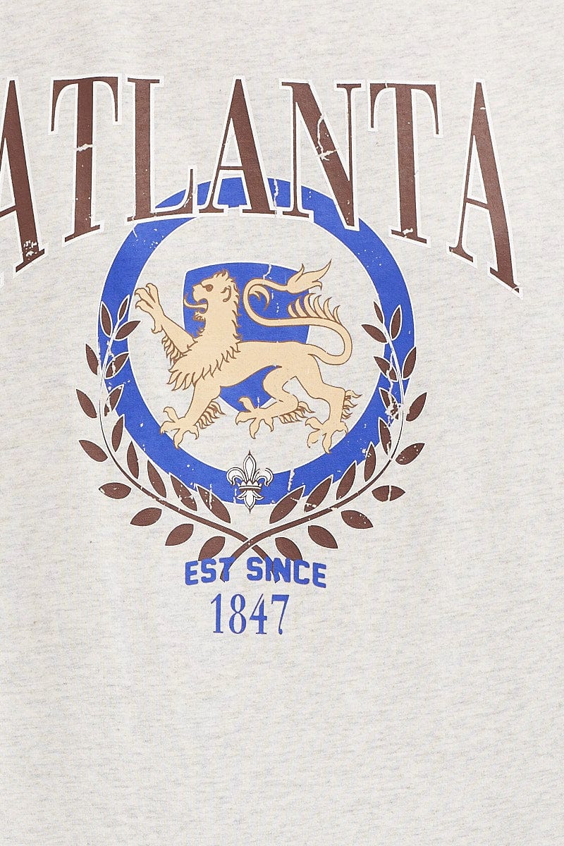 Grey Graphic T Shirt