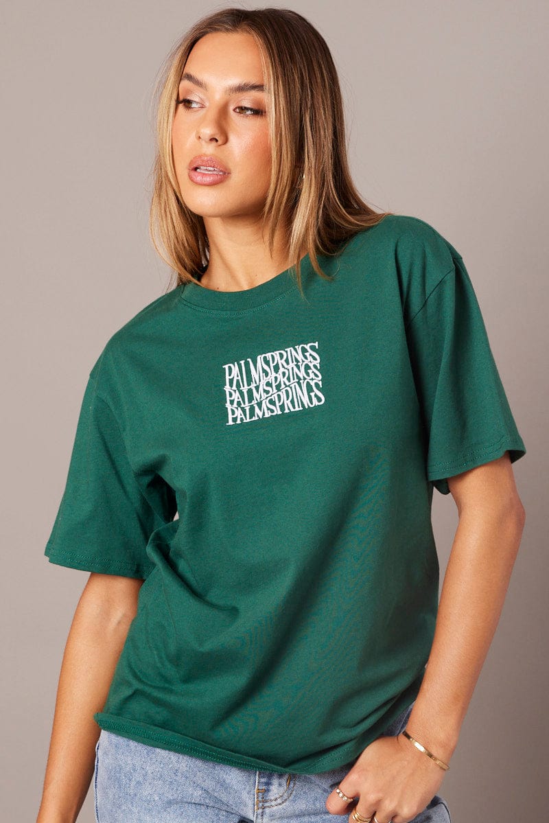 Green Graphic Tee Short Sleeve