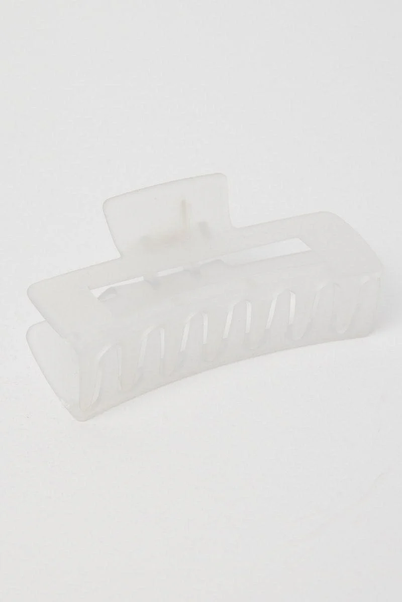 Metallic Rectangle Claw Clip