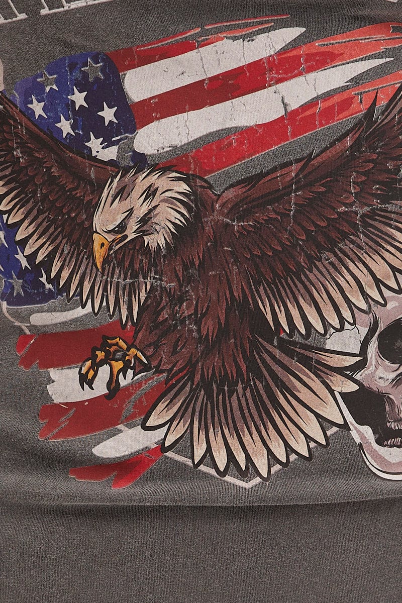 Grey Mini Dress Sleeveless Scoop Neck Eagle Jersey