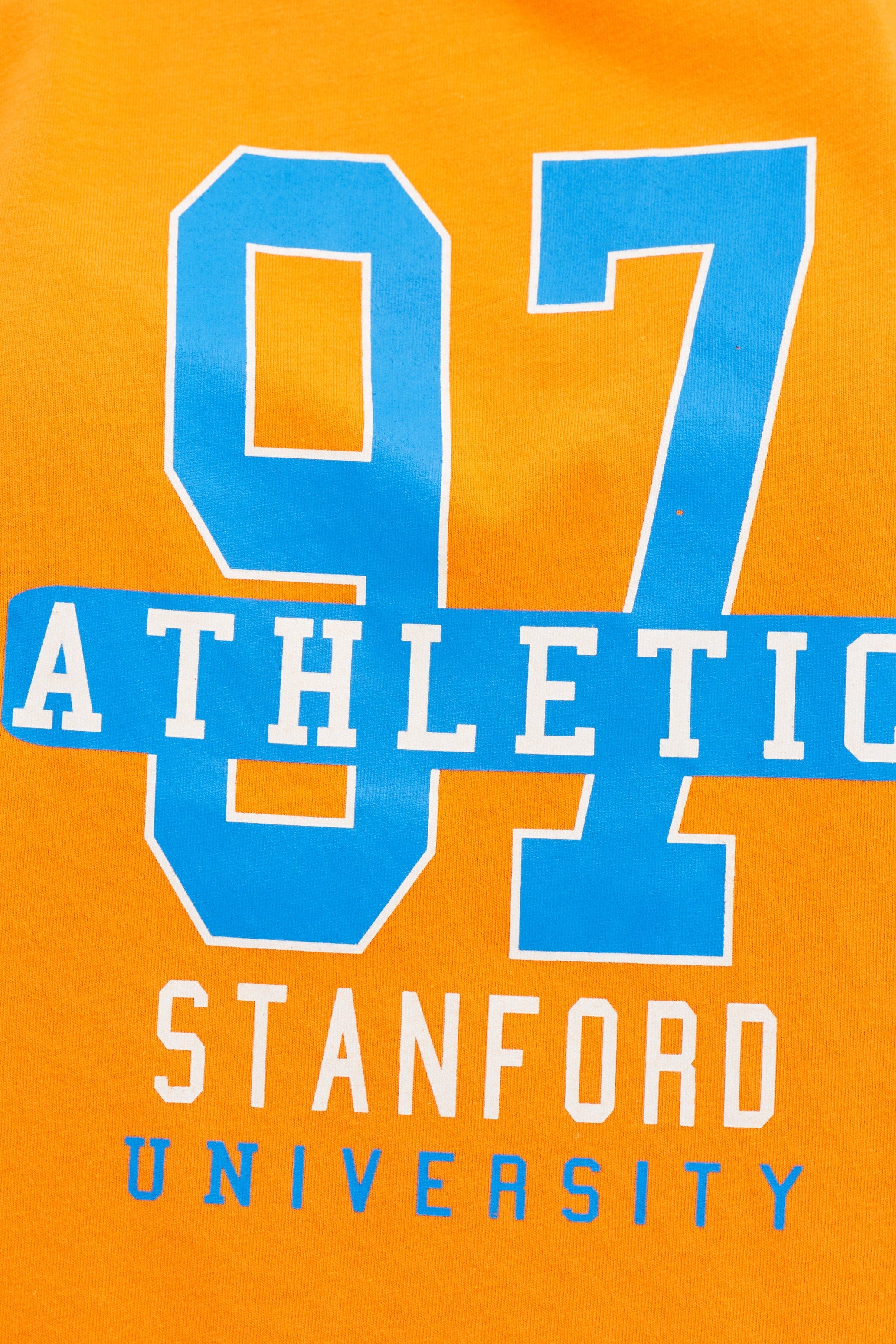 Orange Crew Neck Oversized Tee