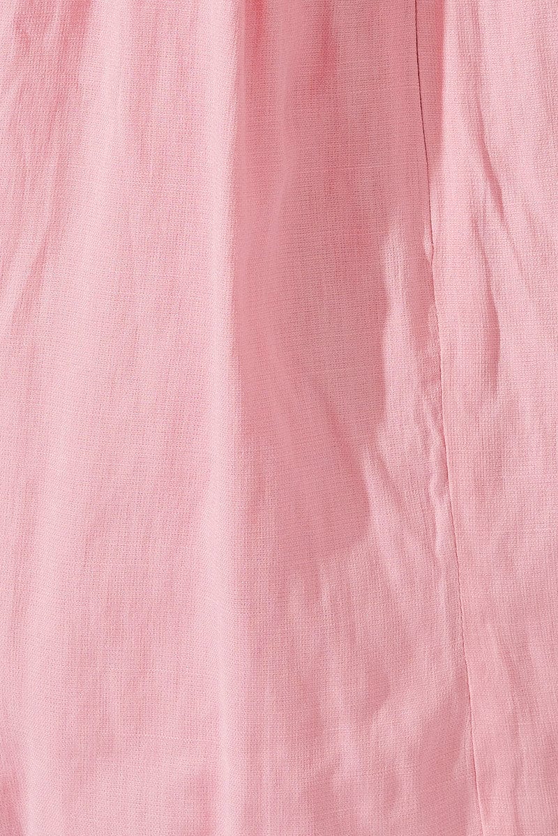 Pink Fit And Flare Dress Sleeveless Mini