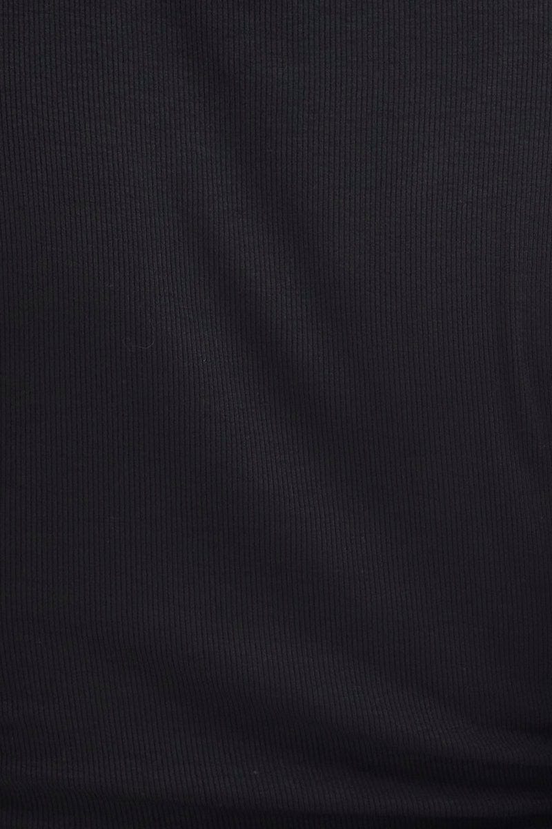 Black Button Front T Shirt Long Sleeve