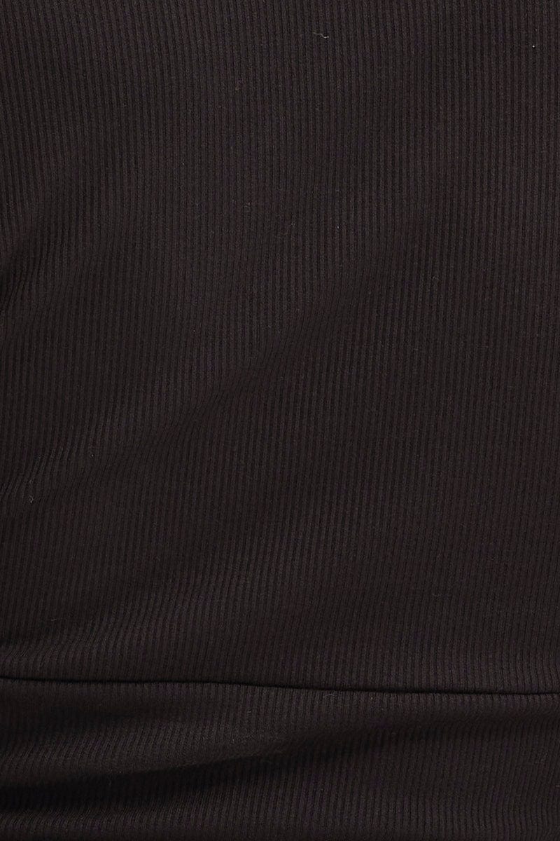 Black Crop Top Long Sleeve