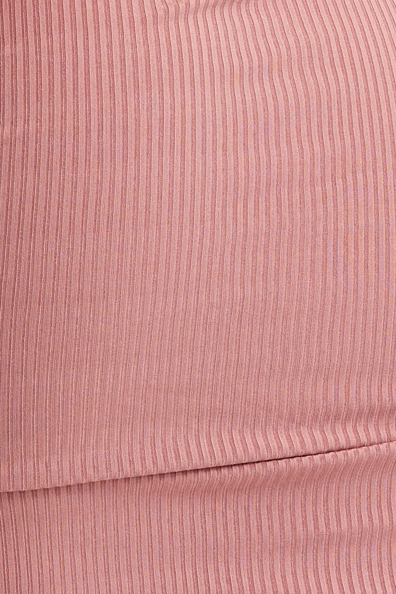 Pink Bodycon Dress One Shoulder Mini