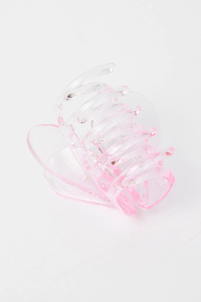 Pink Heart Claw Clip