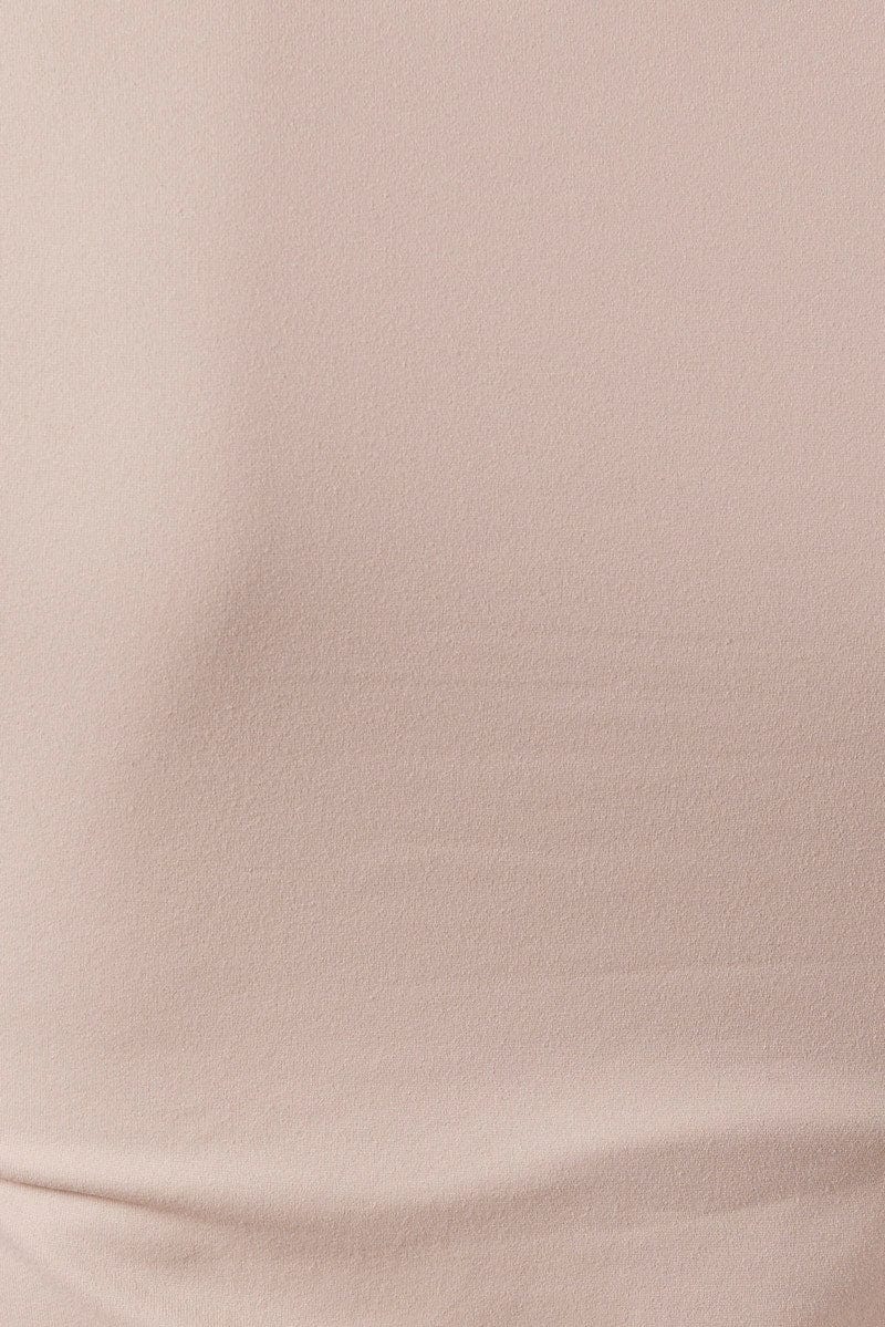 Beige Scoop Neck Tank Sleeveless