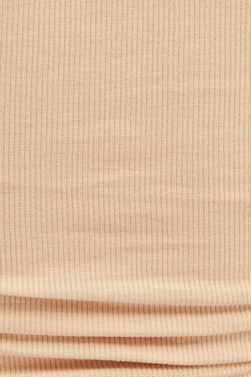 Beige Tie Side Baby Tee