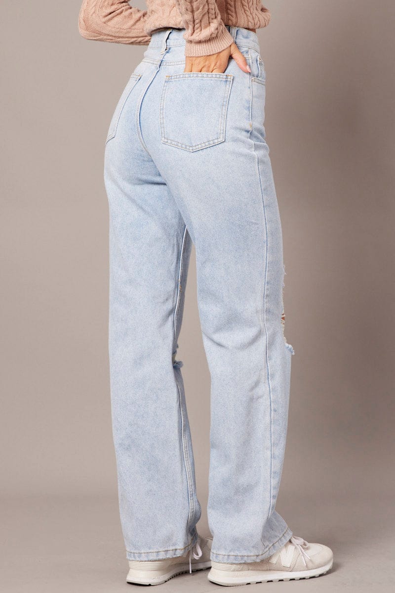 Denim Wide Leg Jean High Rise