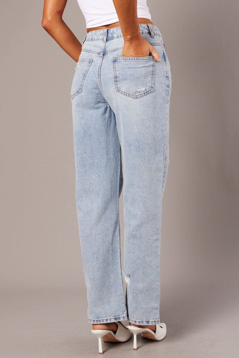 Denim Mom Jean Ripped